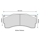 Pagid RSL1 Brake Pads To Fit AP Racing Various Calipers