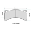 Ferodo DS3000 Brake Pads To Fit Brembo 07.5139 Calipers