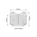 Pagid RS14 Brake Pads To Fit AP Racing CP5111 / OE Caliper