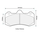 Ferodo DS1.11 Brake Pads To Fit AP Racing CP7040 Caliper