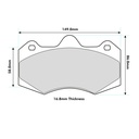 EBC Brakes RP-1 Brake Pads To Fit AP Racing CP7040 / OE Caliper
