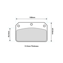 EBC Brakes RP-1 Brake Pads To Fit Wilwood Dynalite Centre Pin Caliper
