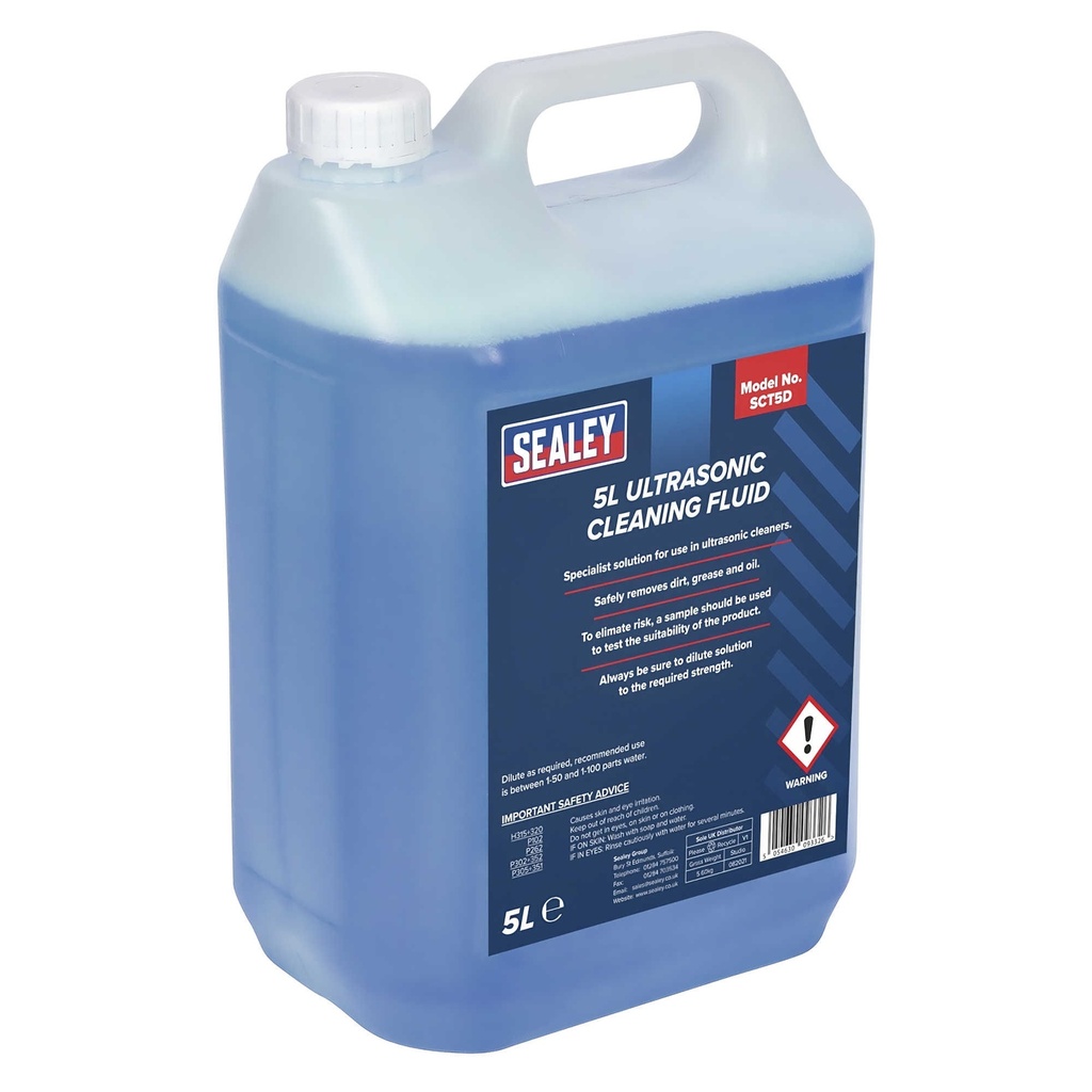 [SEASCT5D] Sealey Ultrasonic Cleaning Fluid 5ltr - SCT5D