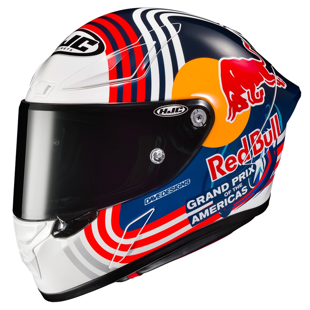 [5000383-3048215] HJC RPHA 1 Red Bull Austin Replica Motorcycle Helmet (M (57-58cm))