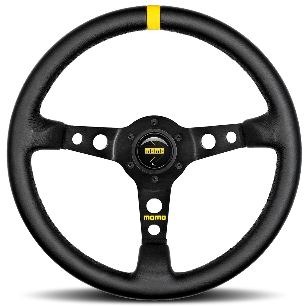 [245571-2474264] Momo Model 07 Steering Wheel (Black / Black, Suede)