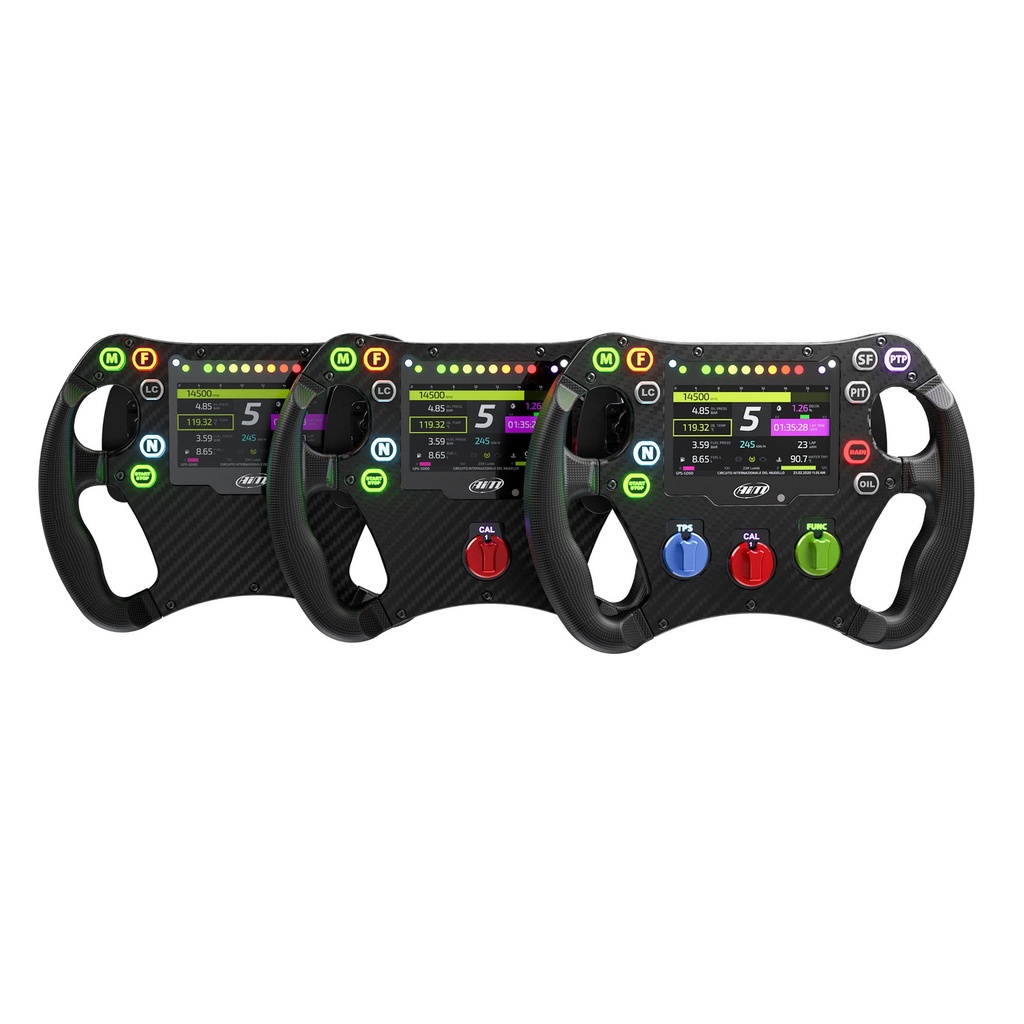 [7002426-3895608] AIM SW4 270 Formula Steering Wheel (With Integrated Dash) (Free Wire Cable, No Rotary Switches)