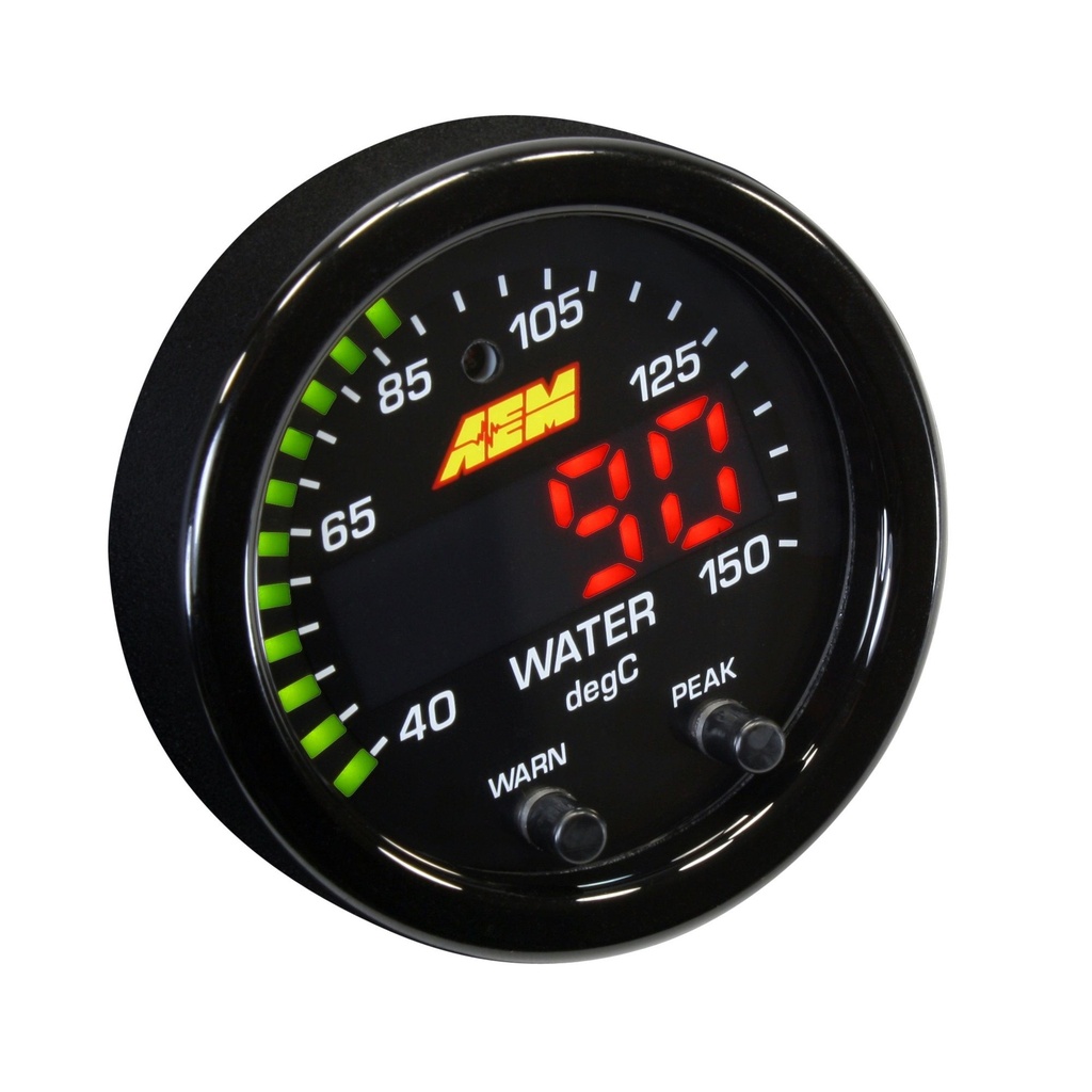 [AEM30-0302] AEM Electronics X Series Oil / Water Temperature Gauge