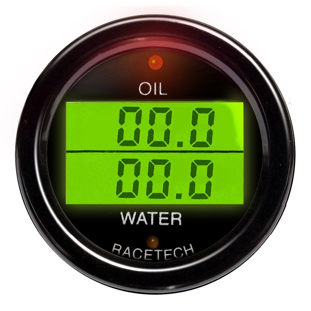 Racetech Oil Pressure - Water Temperature Dual Gauge
