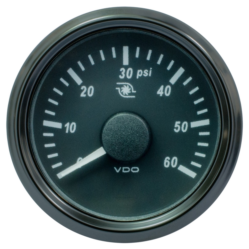 [2010421-2210001] VDO Singleviu Turbo Boost Pressure Gauge Electrical (0-60psi)