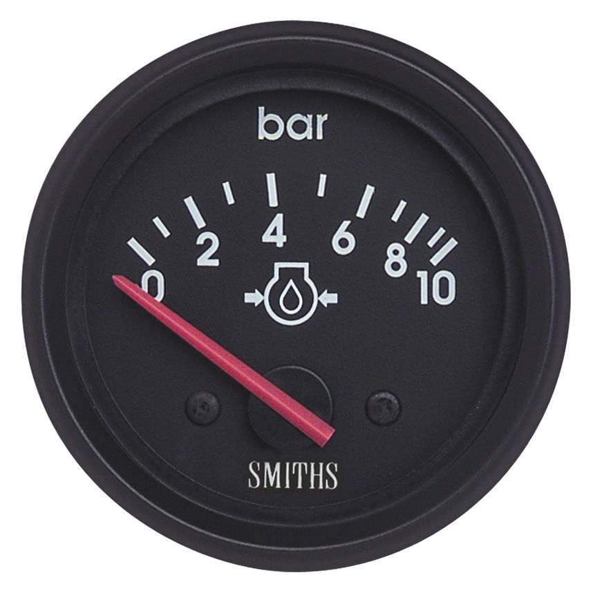 [248807-1905797] Smiths International Electrical Oil Pressure Gauge (0-7bar, Chrome)