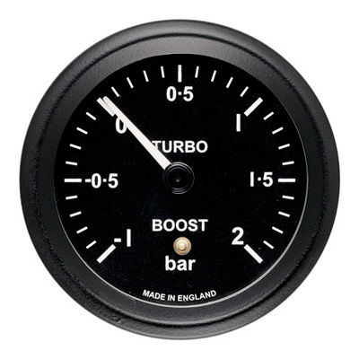 [245509-1905656] Mocal Turbo Boost Mechanical Gauge (Black, -1 To 2bar)