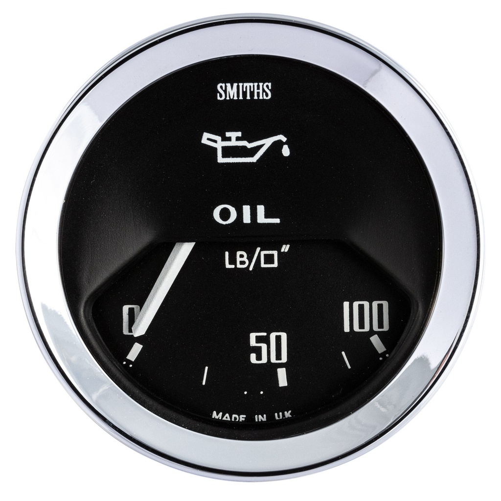 [248781-1923902] Smiths Classic Electrical Oil Pressure Gauge (Black, Chrome)