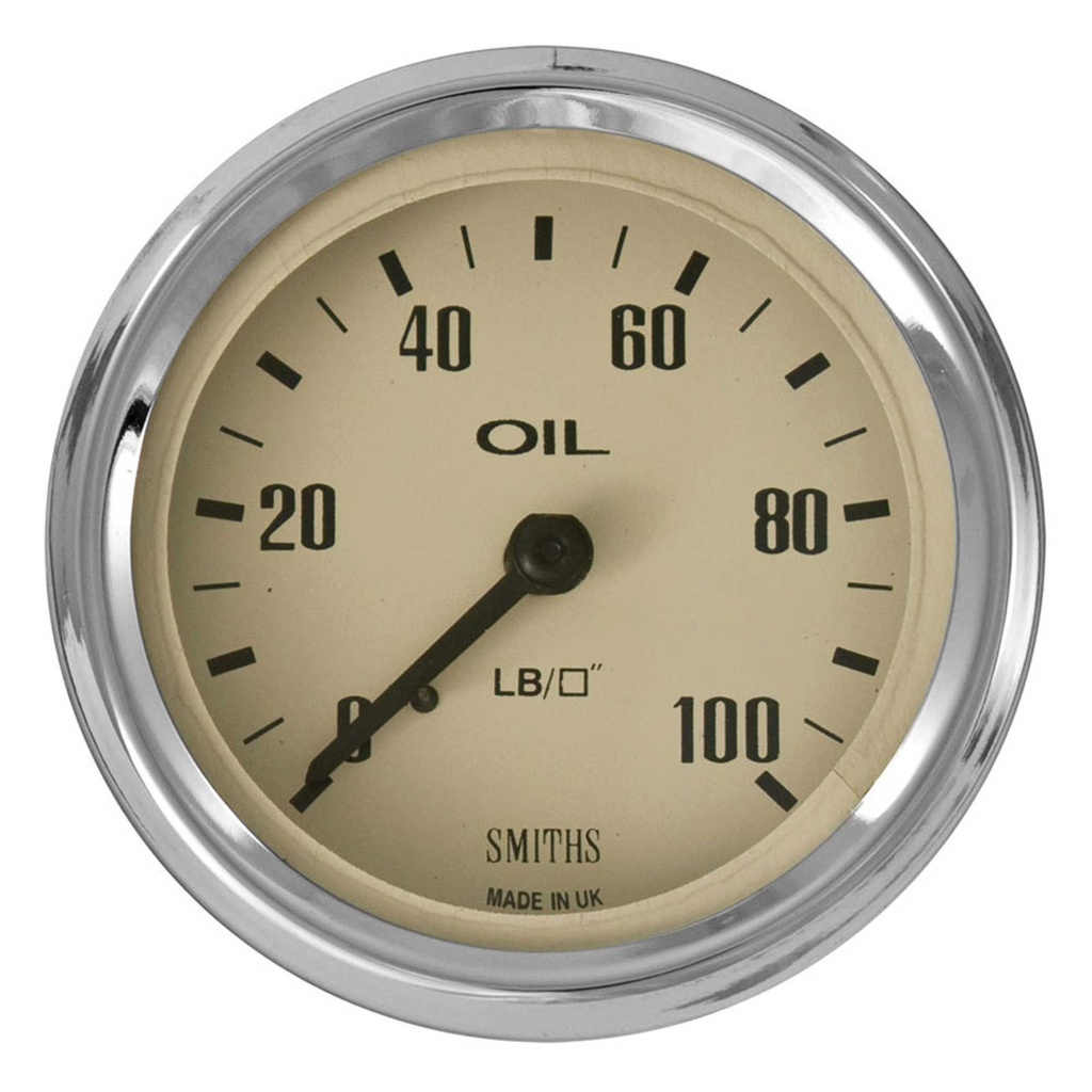 [248816-1645846] Smiths Classic Mechanical Oil Pressure Gauge (Black, Chrome)