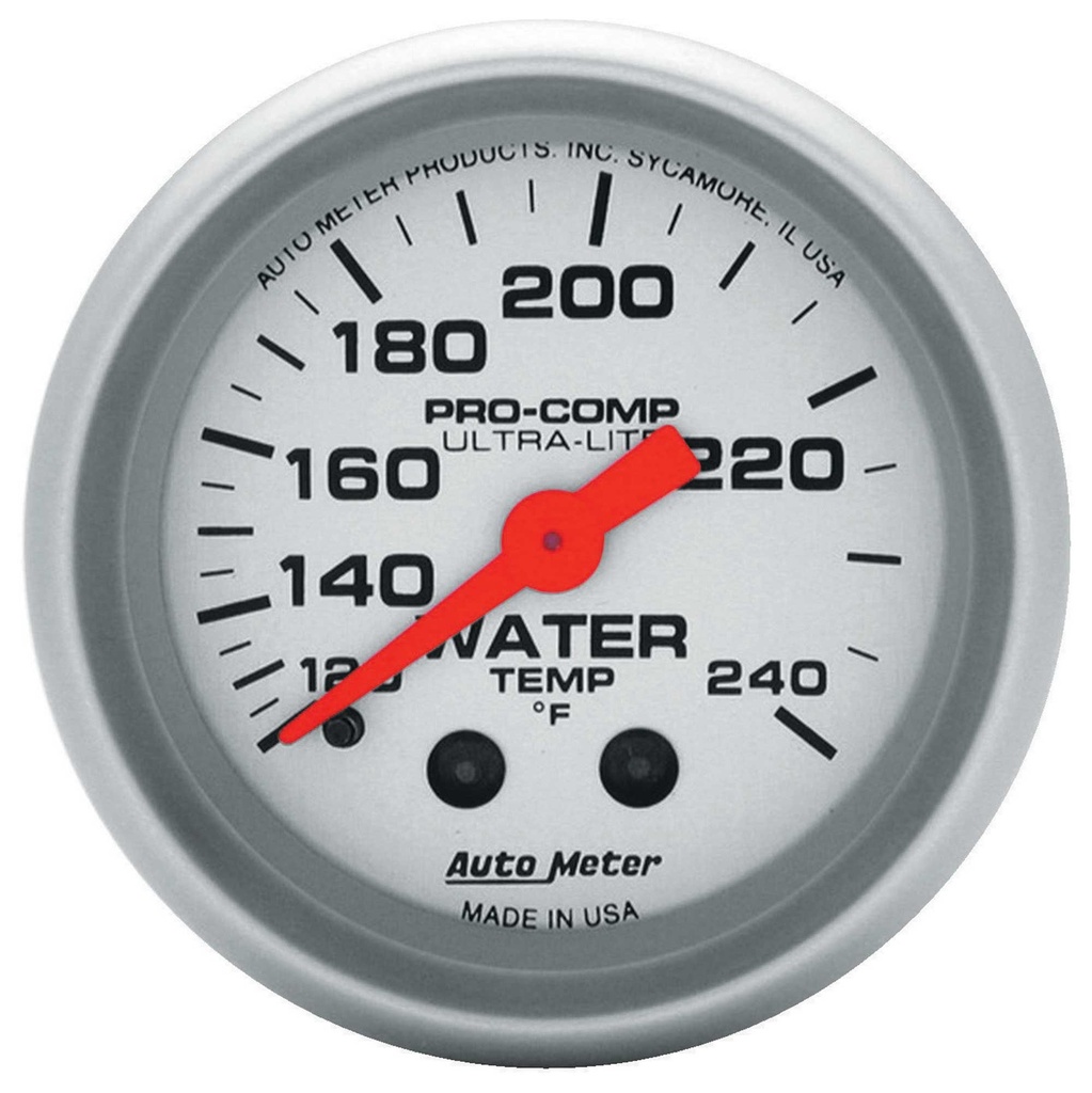 [AUT4333] Auto Meter Water Temperature 52mm Mechanical Pro Comp Ultralite Gauge