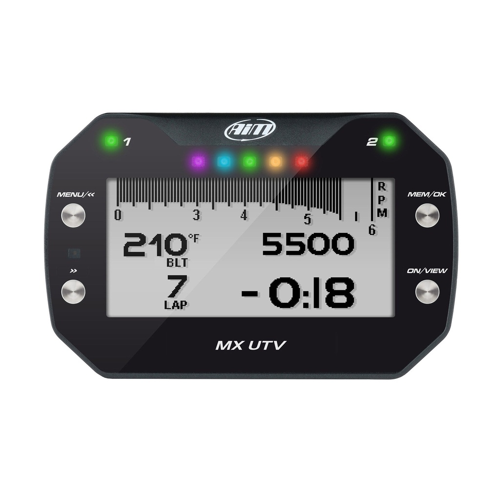 AIM MX UTV Dash Logger With Belt Temperature Sensor
