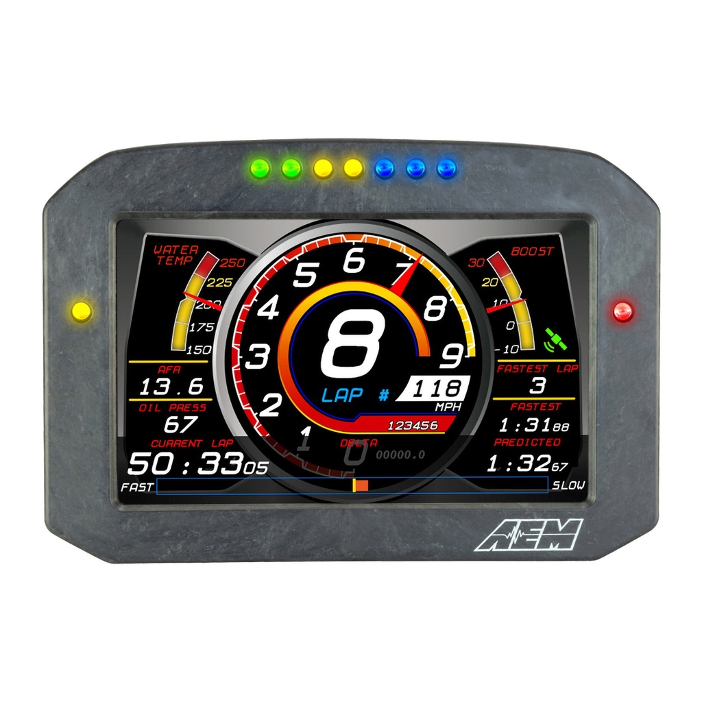 [2012882-2210256] AEM Electronics CD-7 Carbon Flat Panel Digital Dash Display With Data Logging (Without GPS)