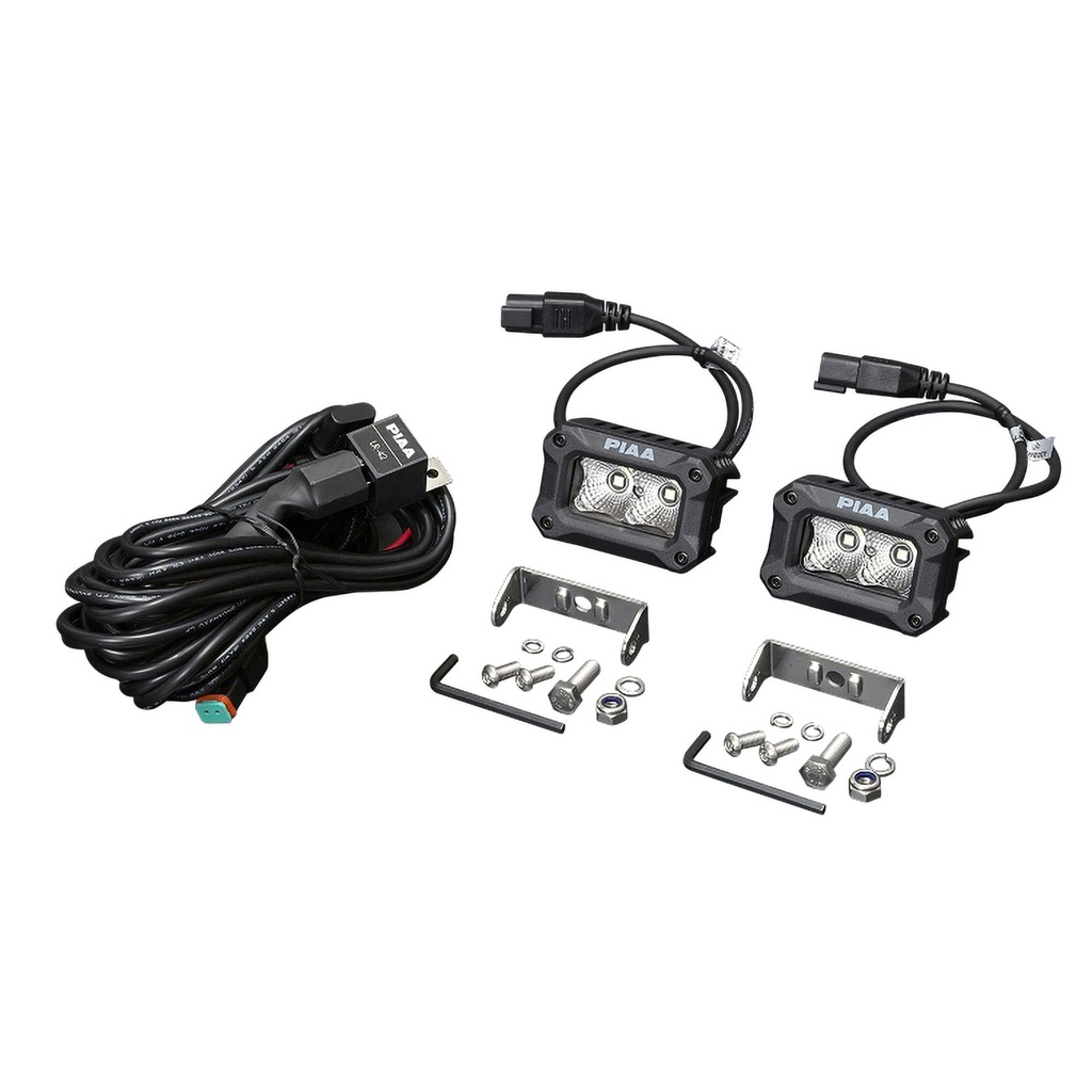 [7002373-2290809] PIAA 2000 Series LED Flood Light Pod Kit (White)