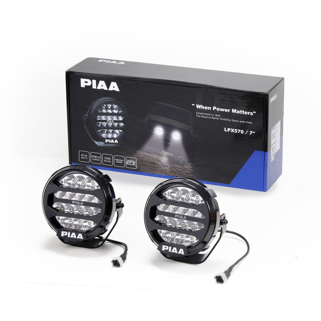 PIAA LPX LED Drive Lamp Kit 570 / 590 (7 Inch, White)