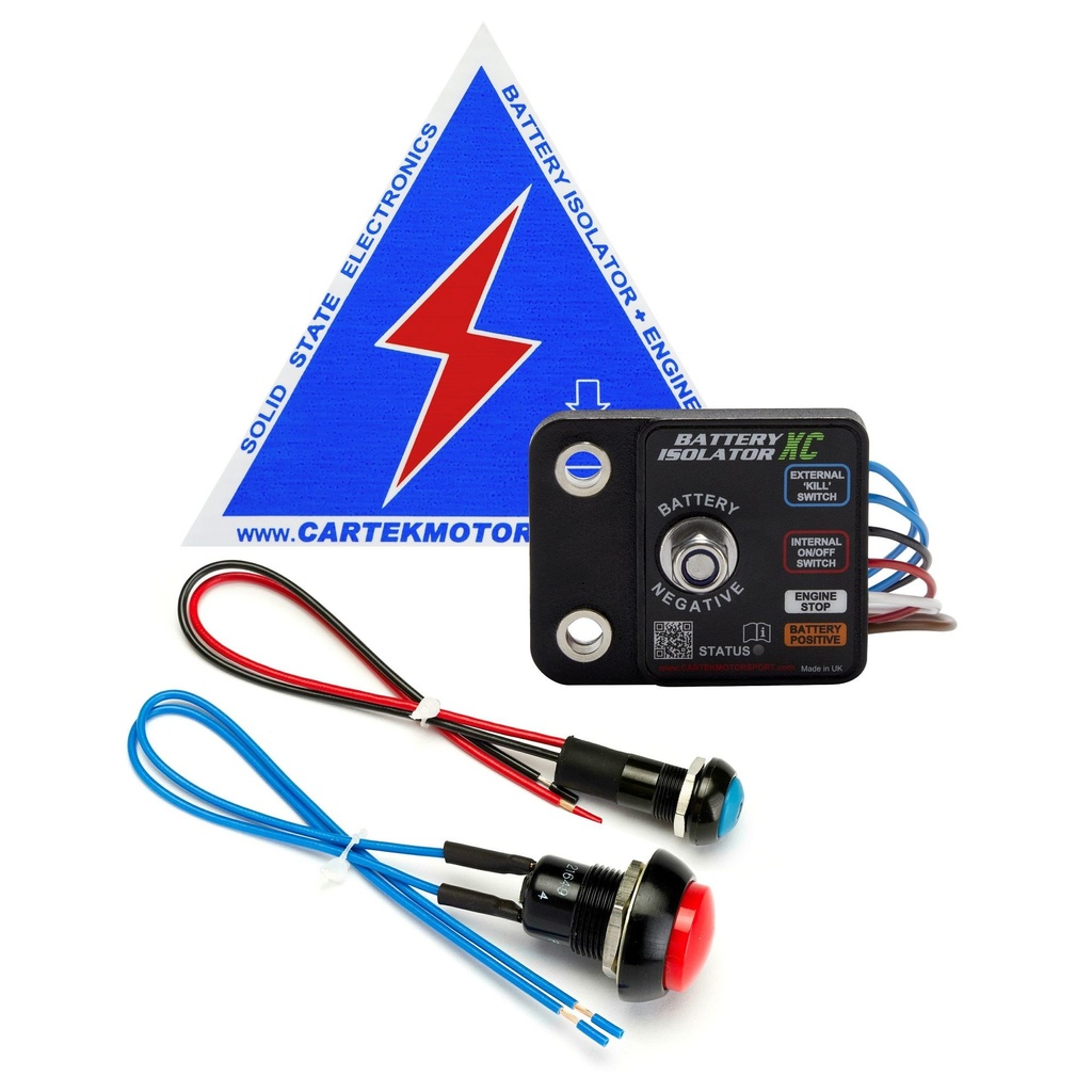 [7001932-3860563] Cartek X-Club Solid State Battery Isolator (Complete Kit With Blue External Button)