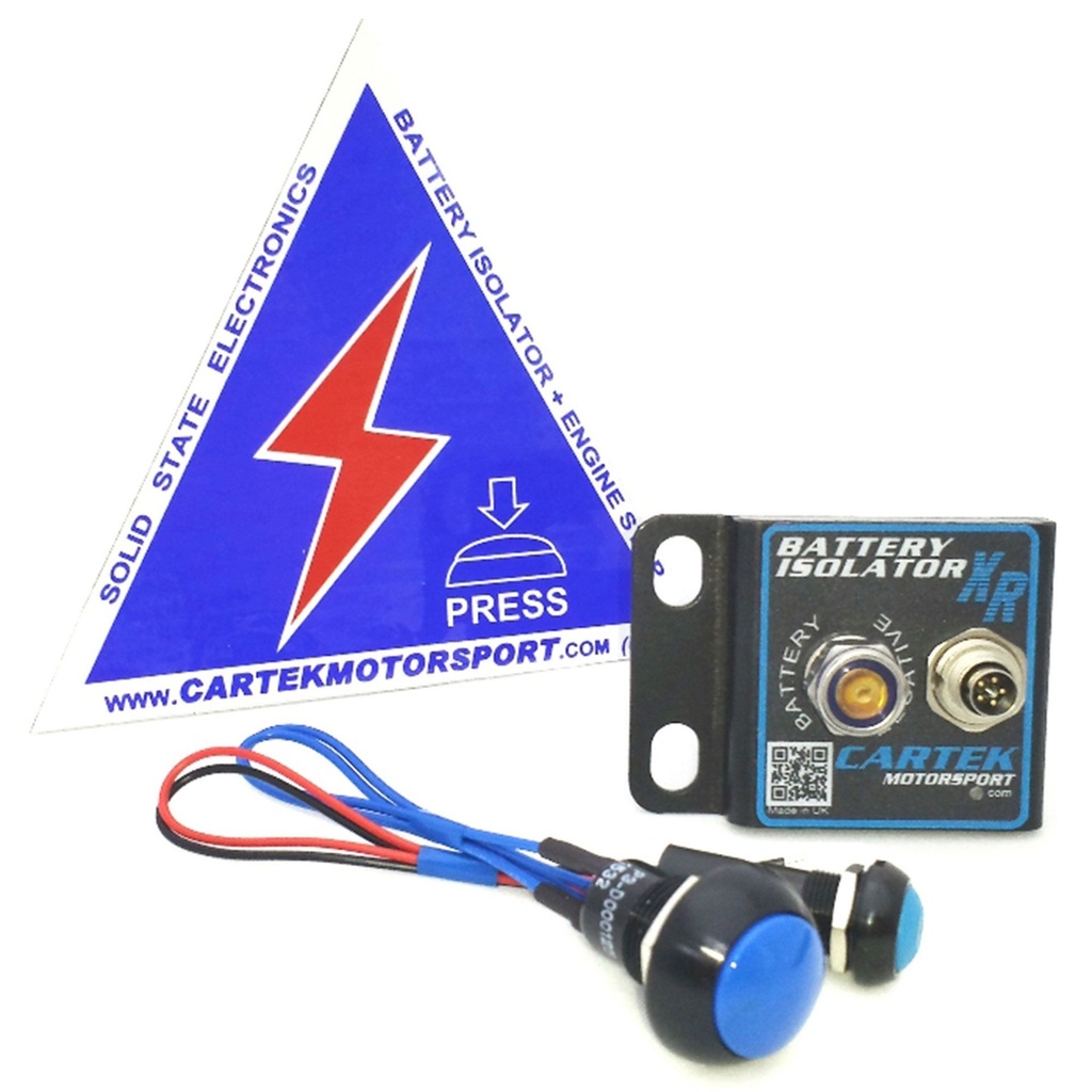 [1265115-3633942] Cartek XR Solid State Battery Isolator (Complete Kit With Blue External Button)