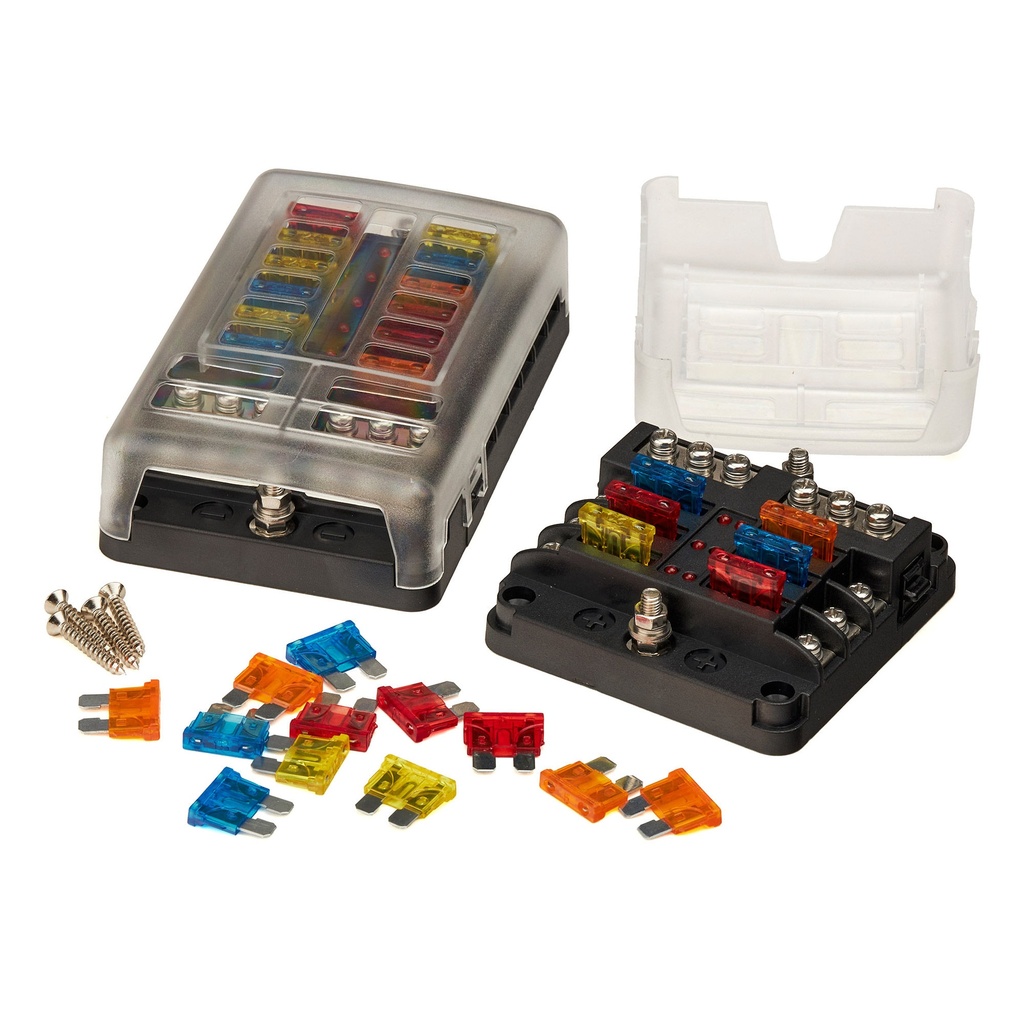 [7001548-3836488] APS Fused Power Distribution Board (Fuse Box) With LED Indicator (6 Way)