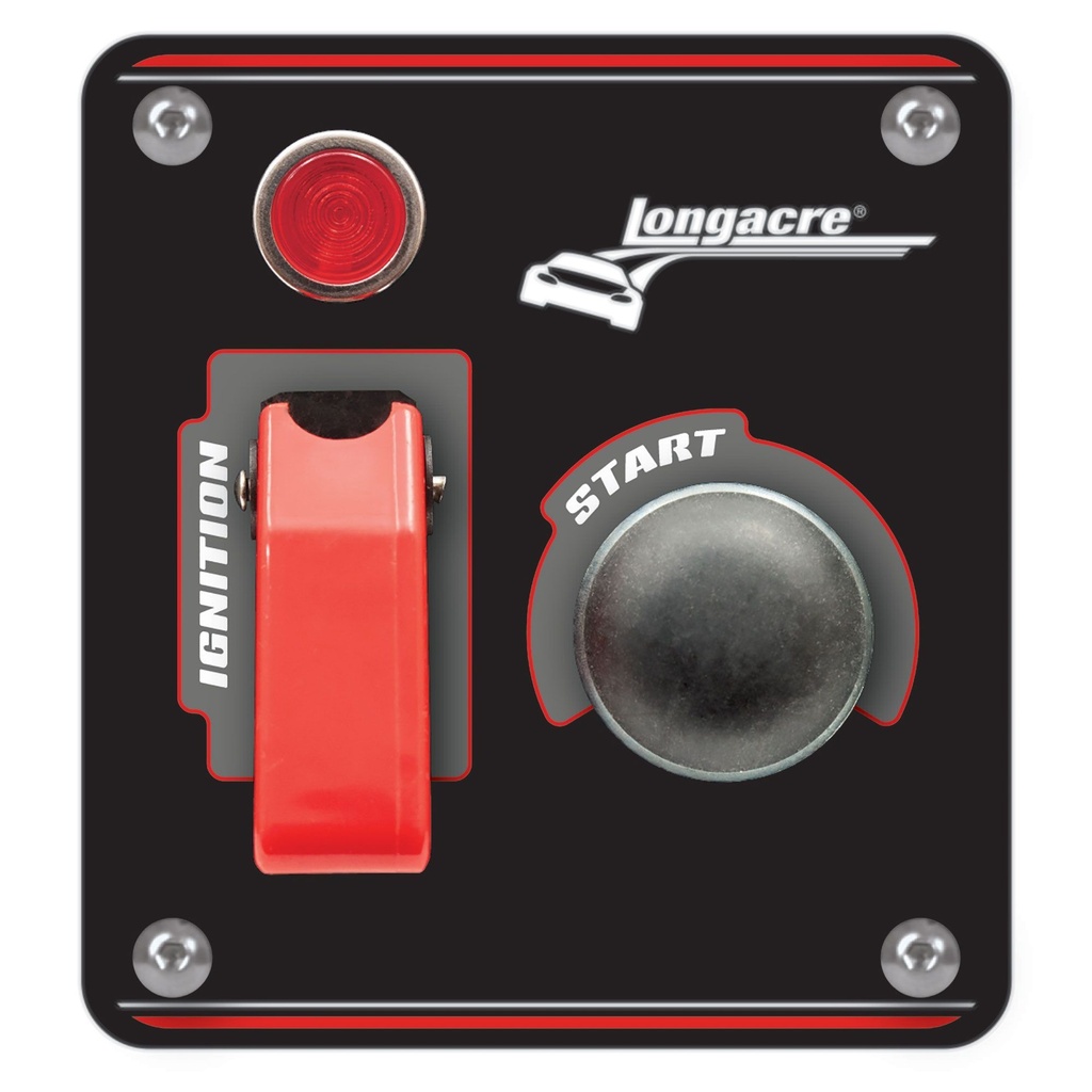 [LON44863] Longacre Black Ignition Switch Panel With Flip Up Cover