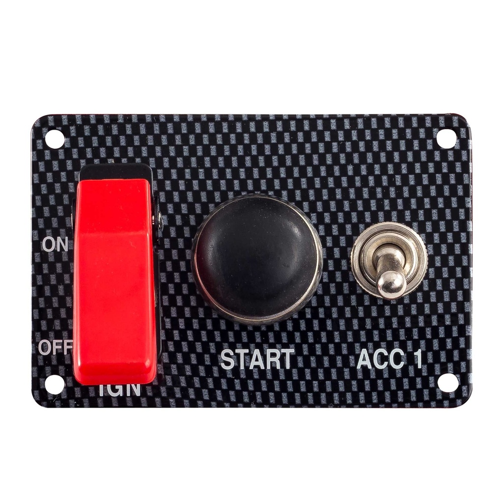 [GRYGE344-1C] Grayston Carbon Effect Starter Switch Panel With Accessory Switch