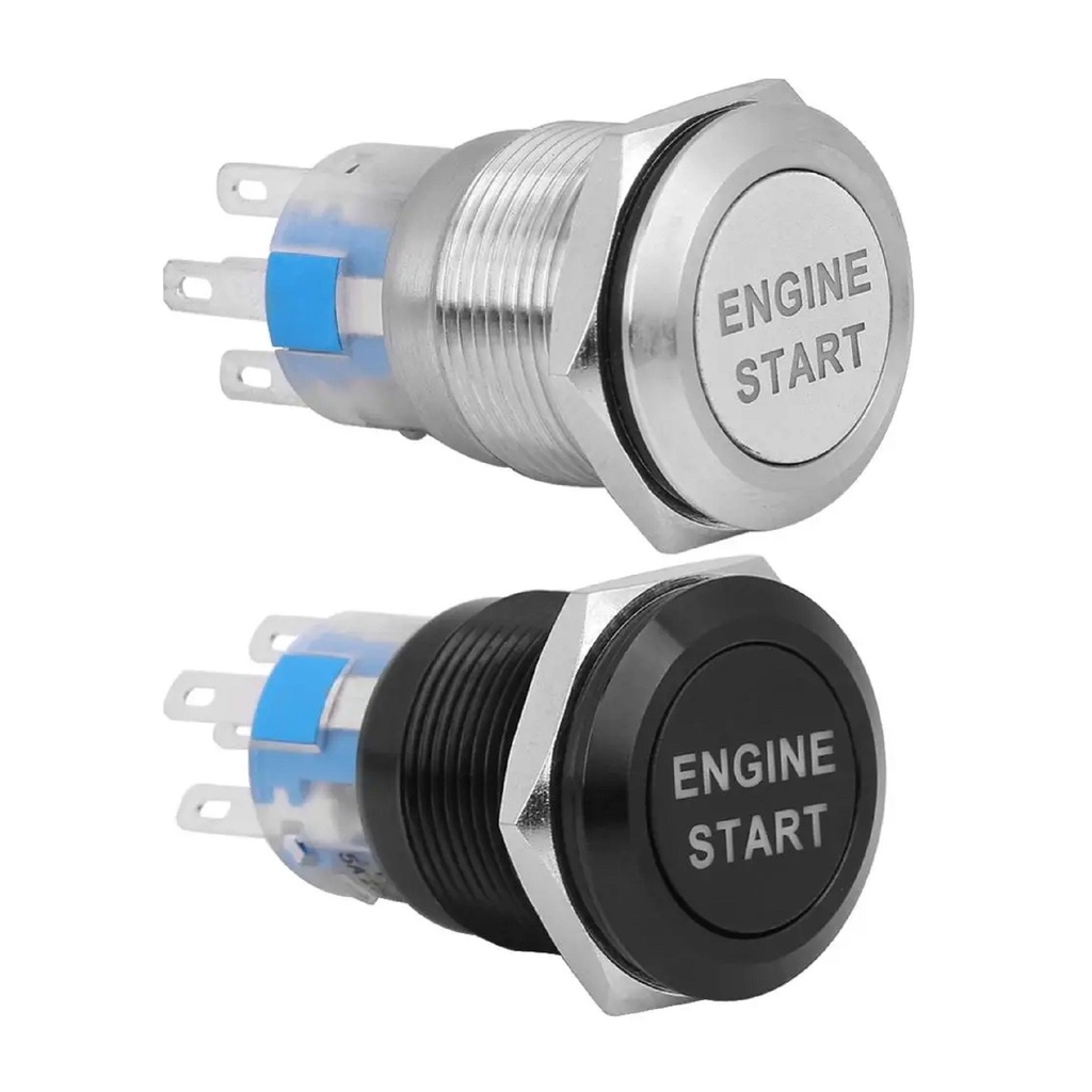 [7001510-3834479] Automotive Plumbing Solutions Waterproof Engine Start Push Button Switch (Black)