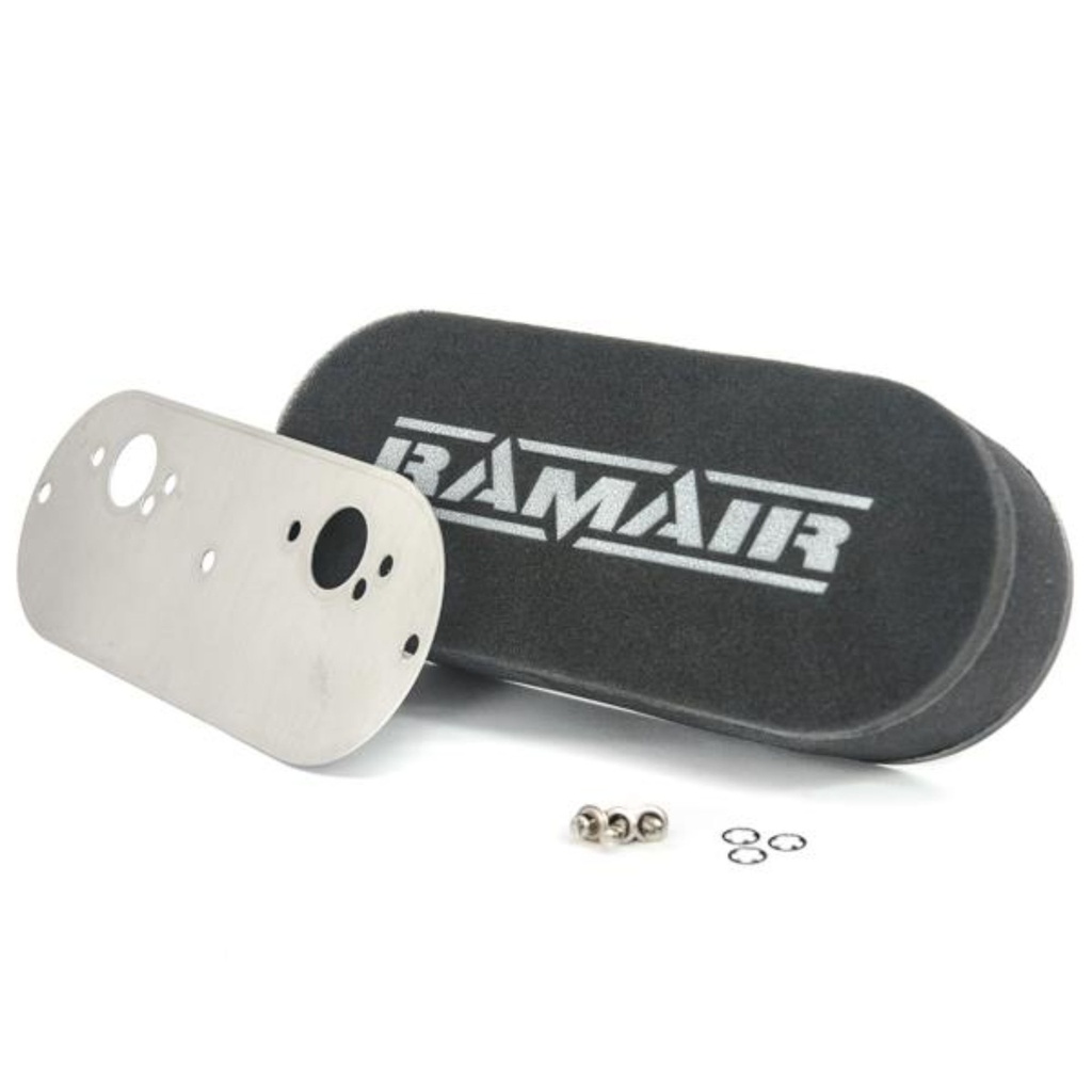 [7000933-3590271] Ramair Bolt On Air Filter For Twin Carburettors / ITBs (Option 1, 70mm - Flat Top)
