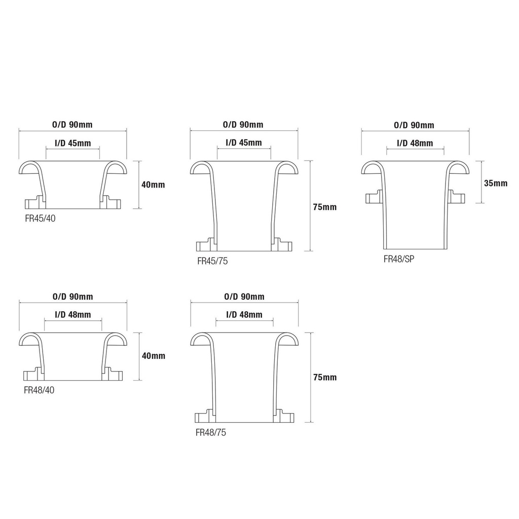 [243949-1442088] ITG Flanged Full Radius Bolt On Ram Pipe (35mm, Weber 48 DCO/SP)