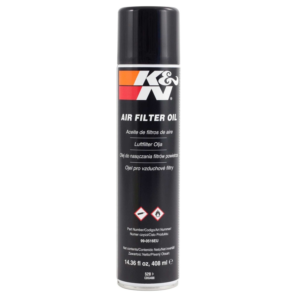 [244140-1820112] K&N Filters Air Filter Oil (204ml Aerosol)