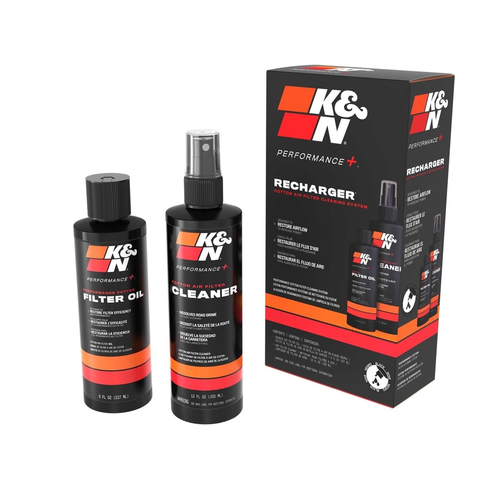 [6000185-2297199] K&N Filters Complete Filter Service Kit - Squeeze (Black)