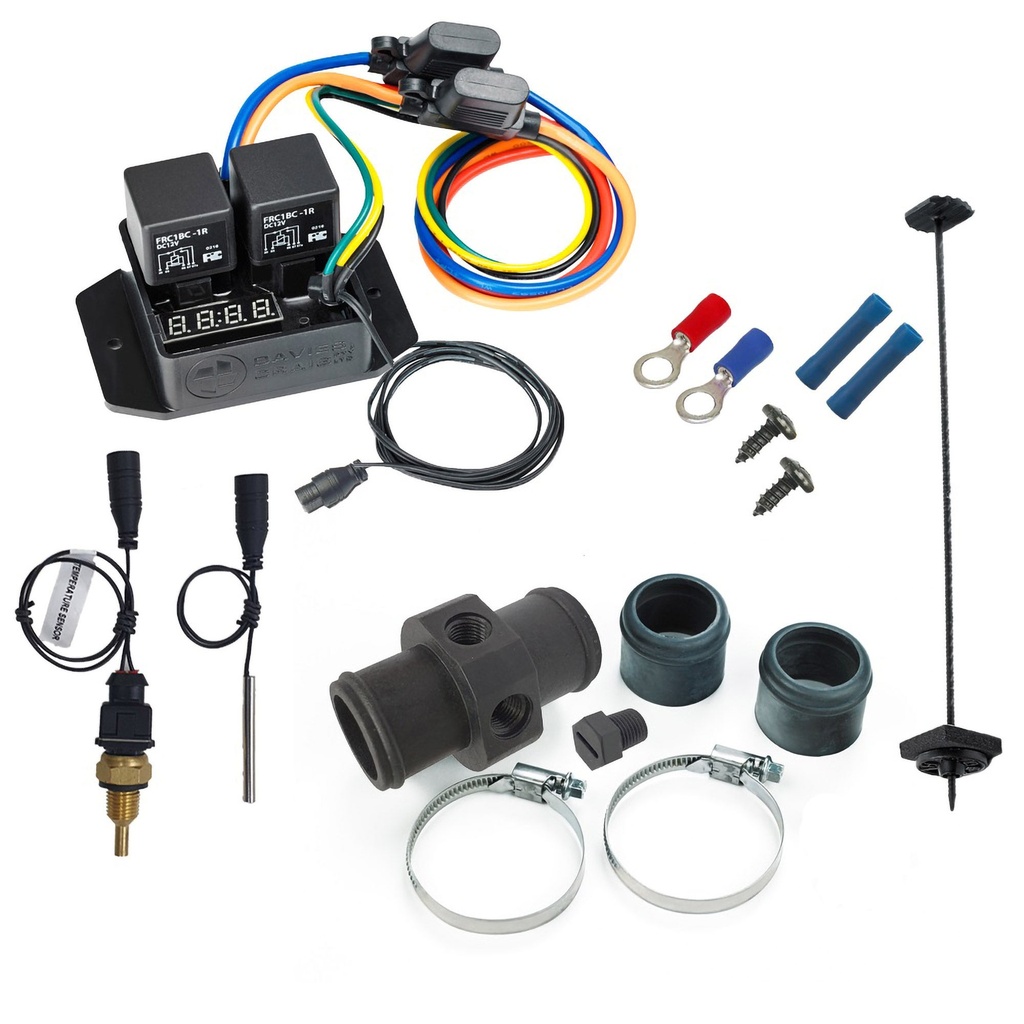[7000337-3192714] Davies Craig Digital Thematic EWP / Fan Switch Kit With In-Line Adaptor (35mm In-Line Adaptor, Temperature Probe / Thermal Sensor 1/4 Inch NPT)