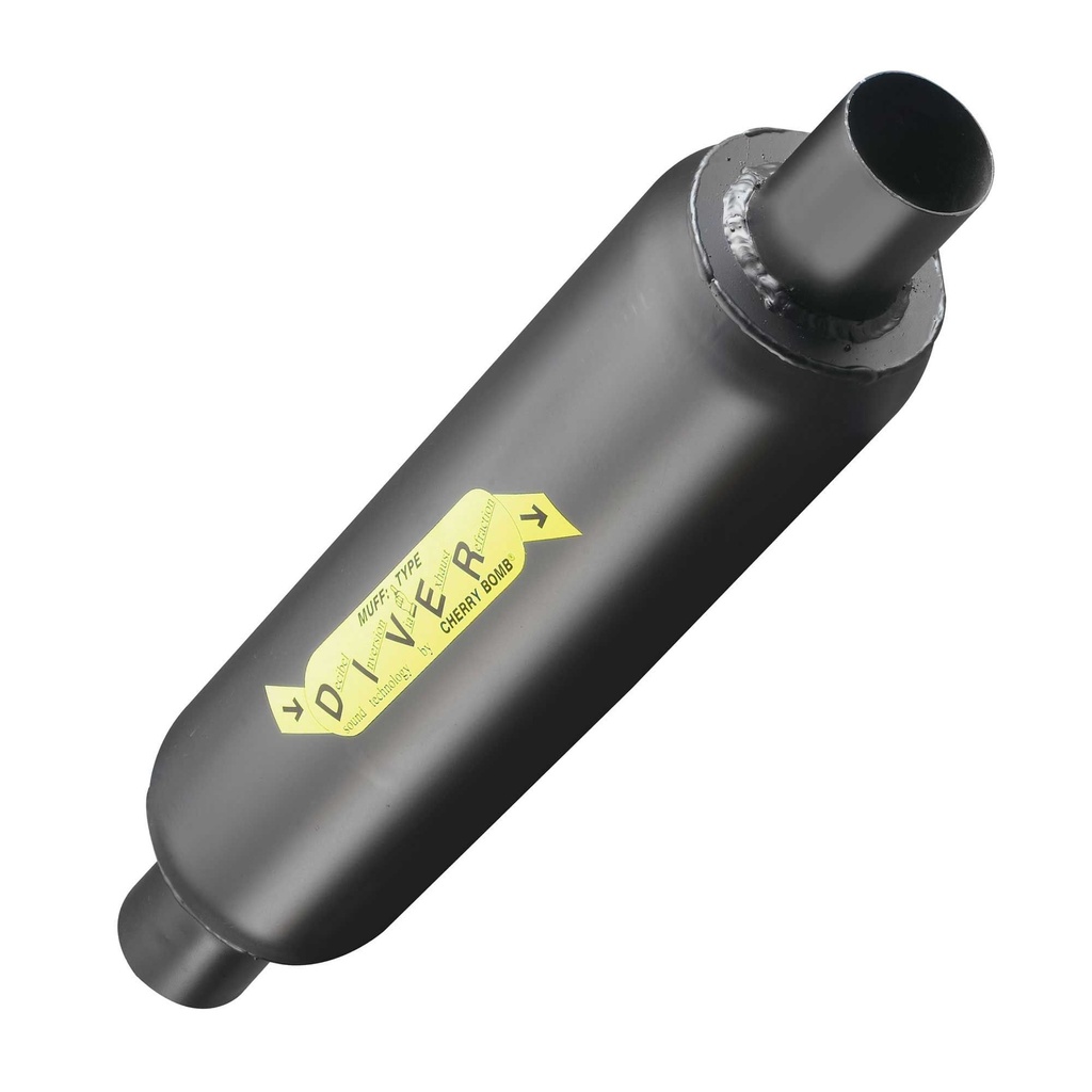 [241887-1872914] Custom Chrome Racing Cherry Bomb DIVER Silencer (2.0 Inch, 4 Inch)