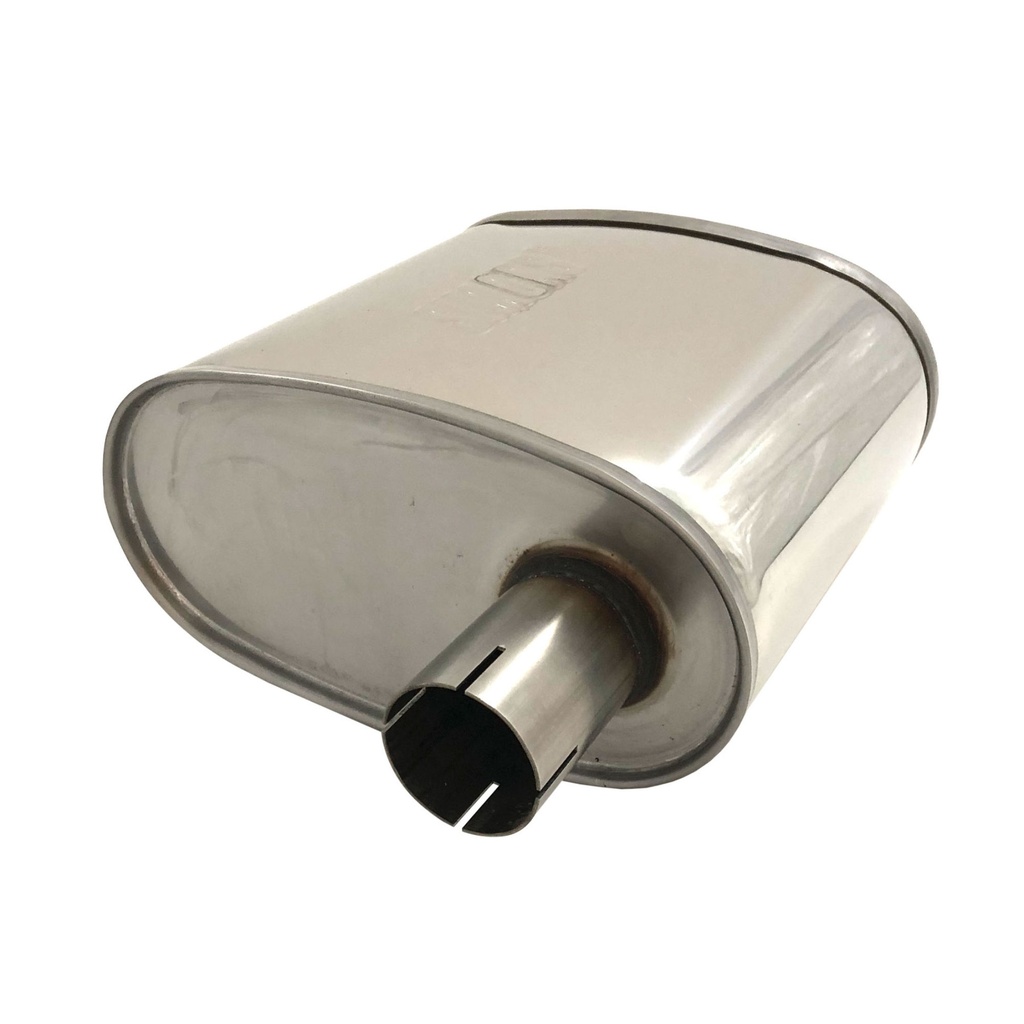 Jetex Universal Oval Exhaust Silencer - Offset
