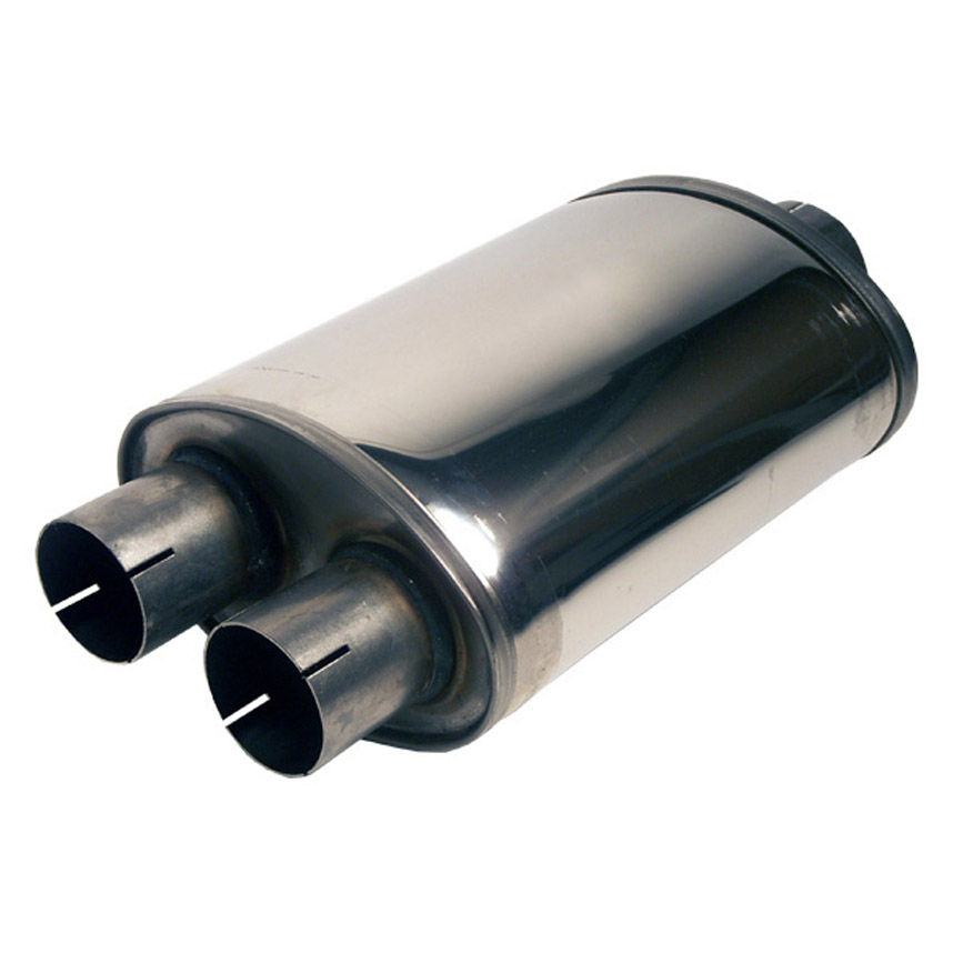 [244002-1938052] Jetex Universal Exhaust Splitter/Duo Silencer (2 In 2 Out, 2 Inch, Stainless Steel)