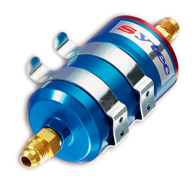 [2010167-2165062] Sytec High Flow Motorsport Fuel Filter (Blue, 1/4 Inch NPT FEMALE Inlet and Outlet)
