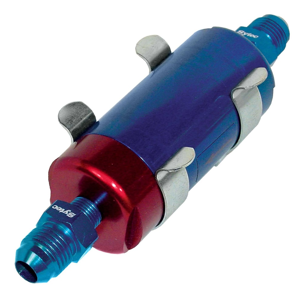 [243290-1074957] Sytec Lightweight Fuel Filter (Black, 8mm Bore Pipe)