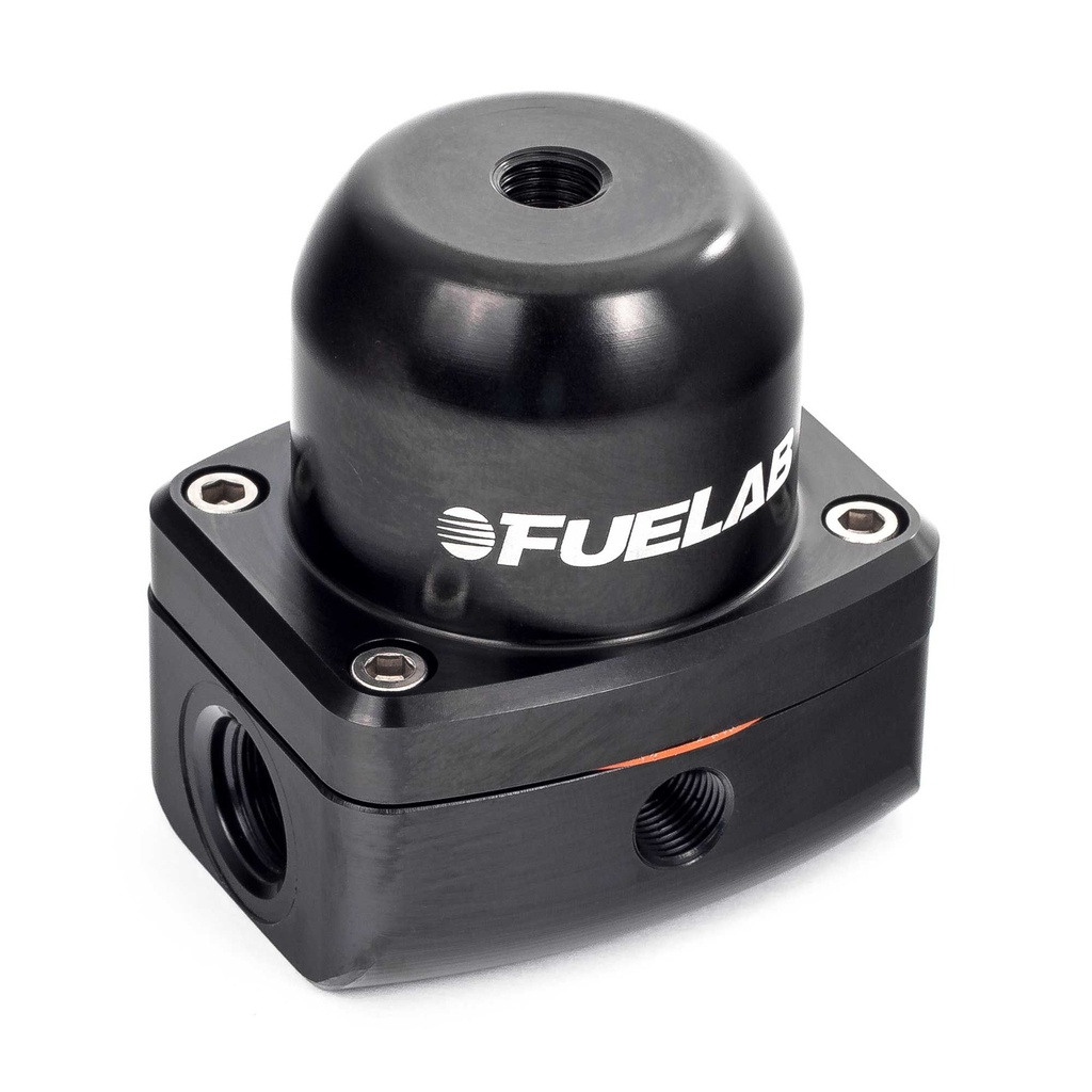 [368171-2286651] Fuelab High Flow Fuel Pressure Regulator - In Line Return (525xx Series) (Black / Black, 25-90psi)