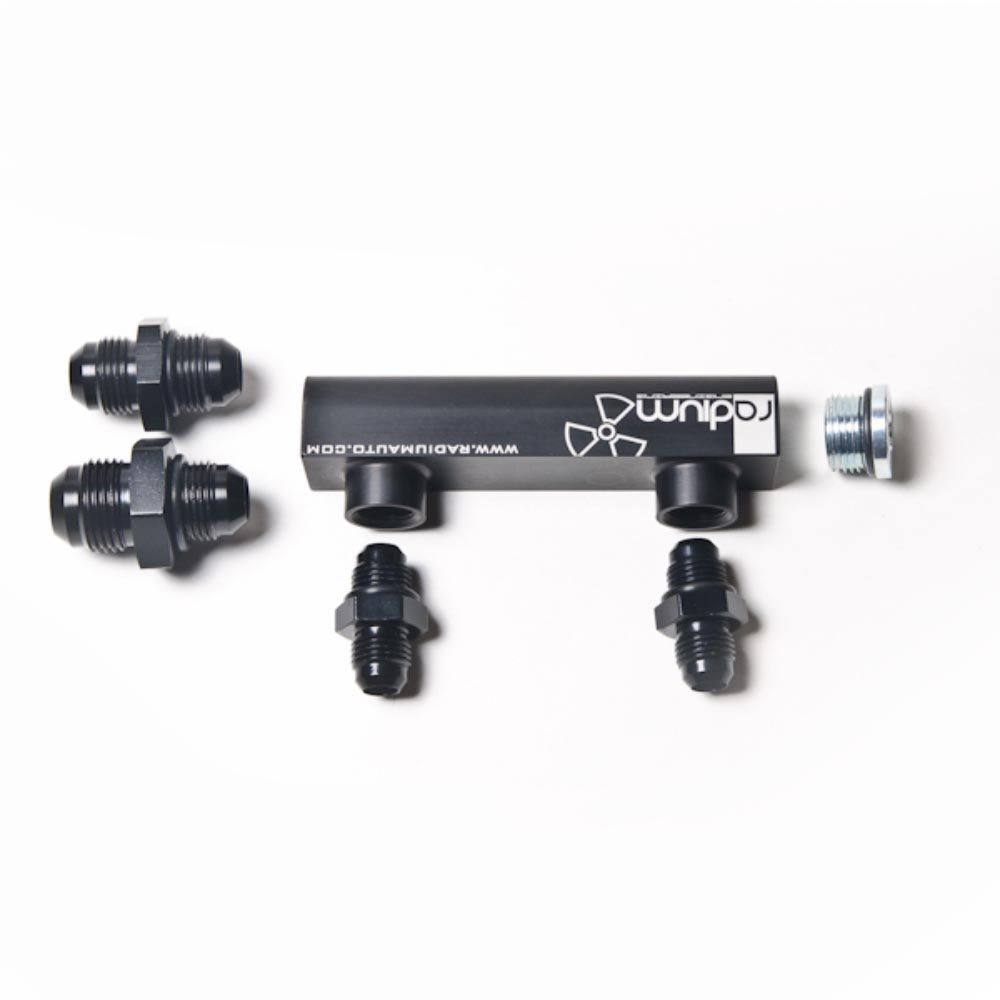 [RDM20-0062] Radium Engineering 4 Port Manifold For Twin Fuel Pumps