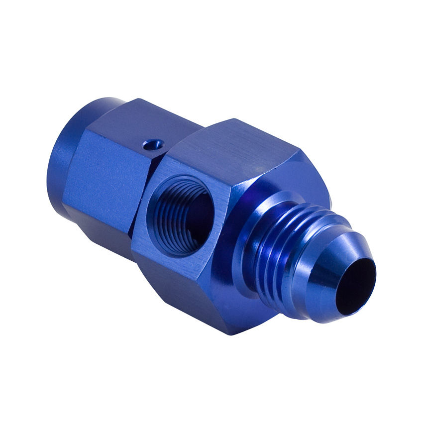 [268478-2290595] Automotive Plumbing Solutions Female/Male JIC to 1/8 NPT take off (Black, -6 JIC (9/16x18))