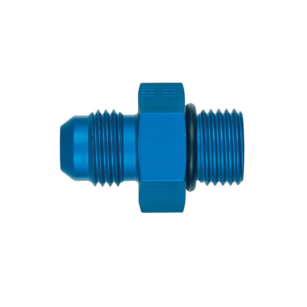 [7000020-2291906] Goodridge Male To Male JIC - UNF With O Ring (Black, -4 JIC (7/16 x 20))