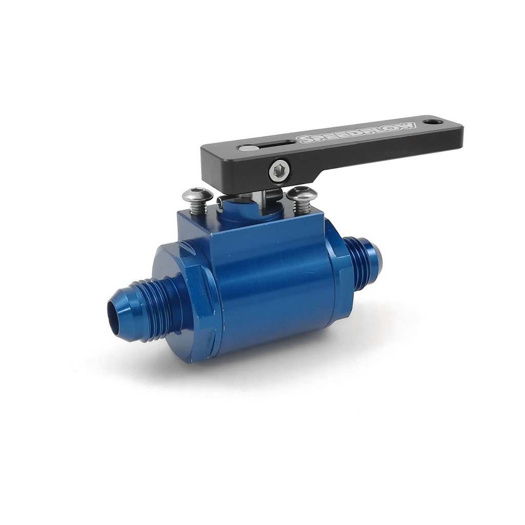 [7000365-3063589] Mocal In Line Aluminium Fuel Cut Off Tap With Handle (-6 JIC Male)