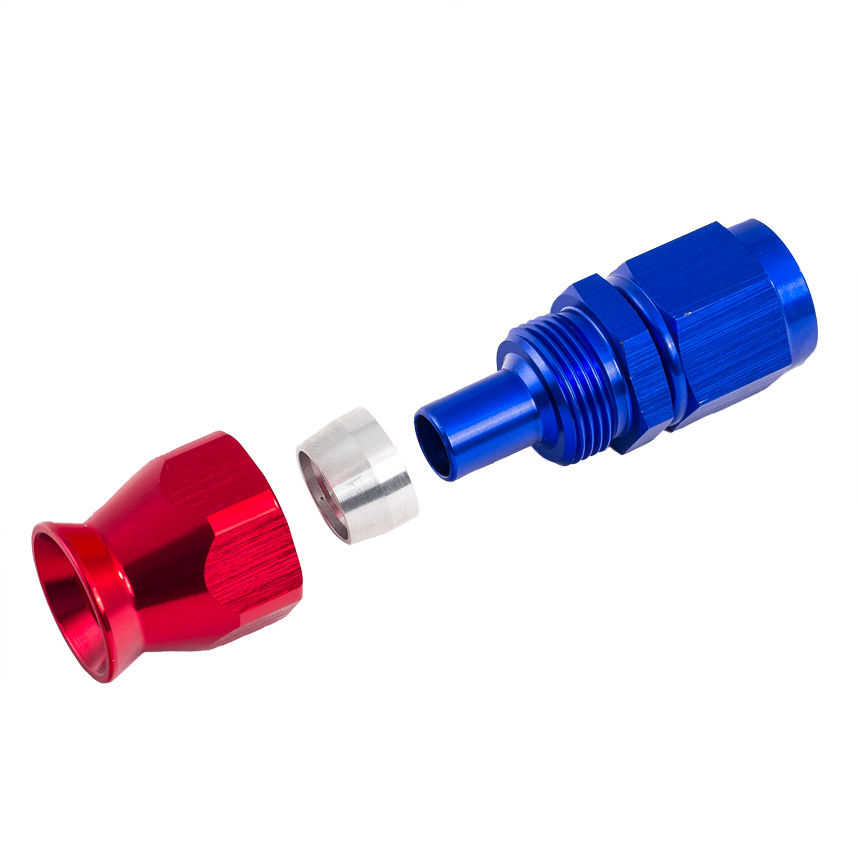 [634927-1714813] Automotive Plumbing Solutions 100 Series Fittings For PTFE Lined Fuel / Oil Hose (Straight, Black, -6)