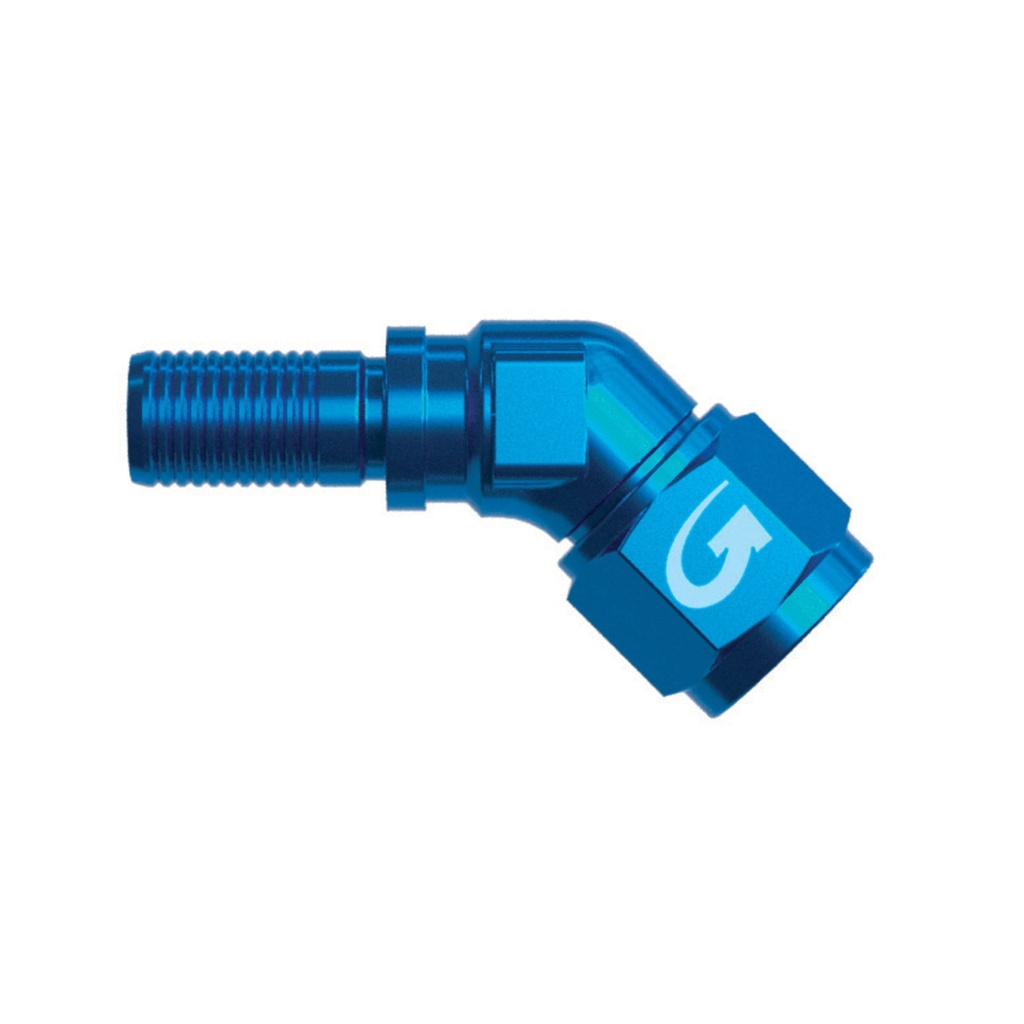 [7000037-2291934] Goodridge 4000 Series Female Forged Elbow Crimp Fitting For G-Line Hose (90 Degree, Black, -4)