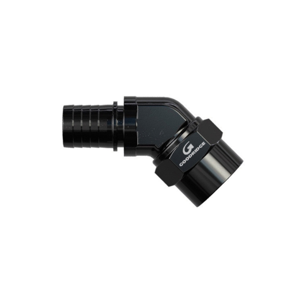 [7000031-3614760] Goodridge Female Forged Elbow Crimp Fitting For G-Line Ultra Hose (90 Degree, -8)