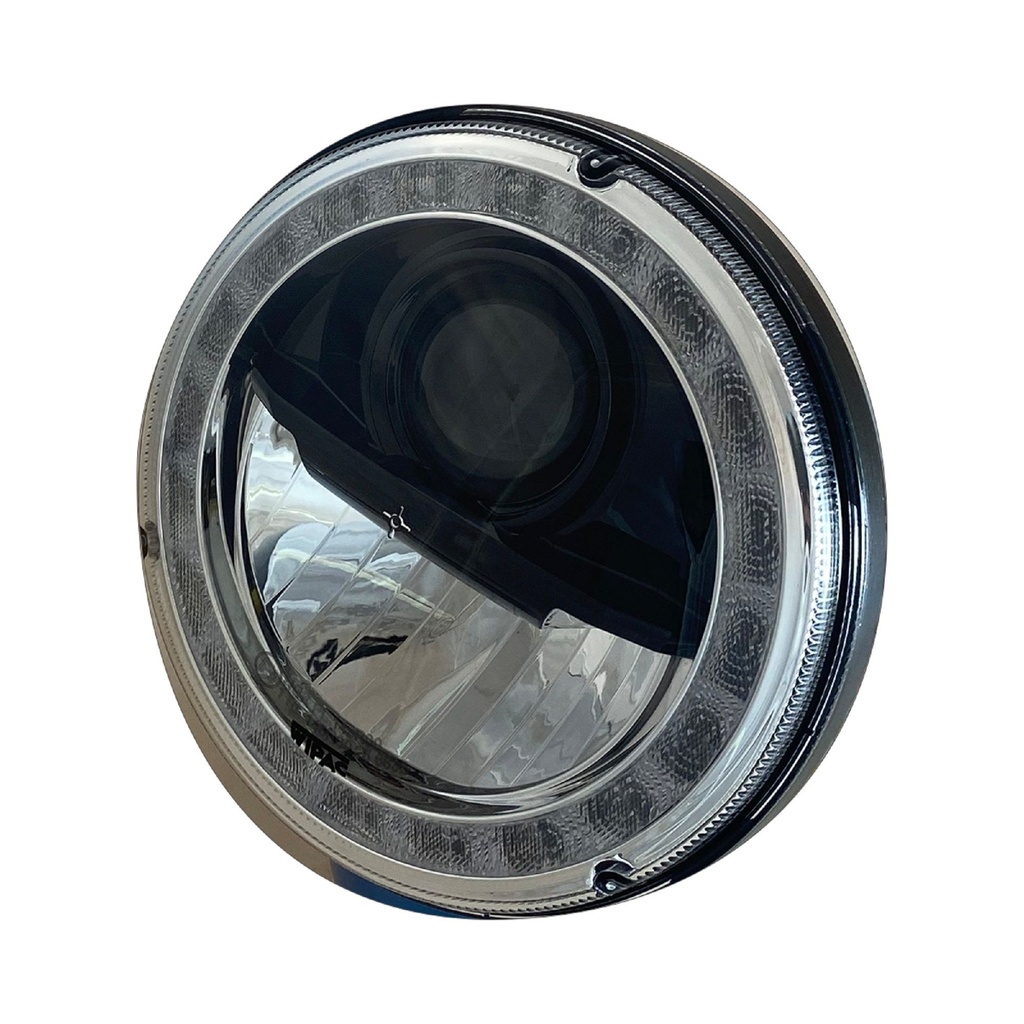 [7001280-3817466] Wipac 7” LED Headlight With Indicator and DRL (Right Hand Drive, Black)