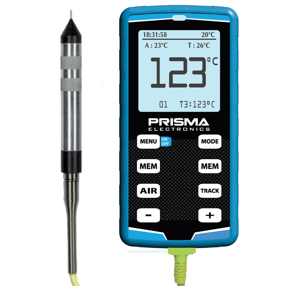 [2007245-2118073] Prisma Electronics Digital Tyre Pyrometer / Logger (Infrared Sensor)