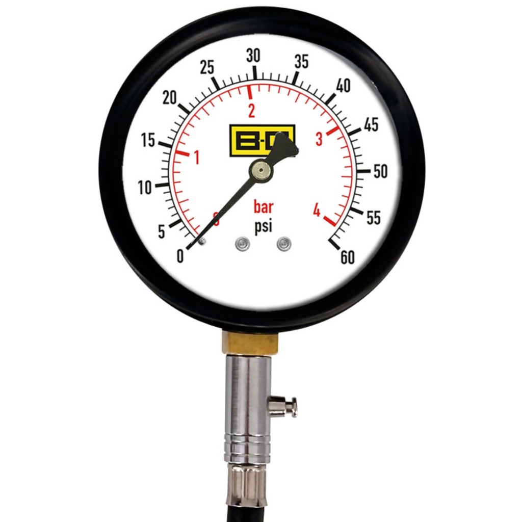 [BGR517] B-G Racing Tyre Pressure Gauge - 4 Inch