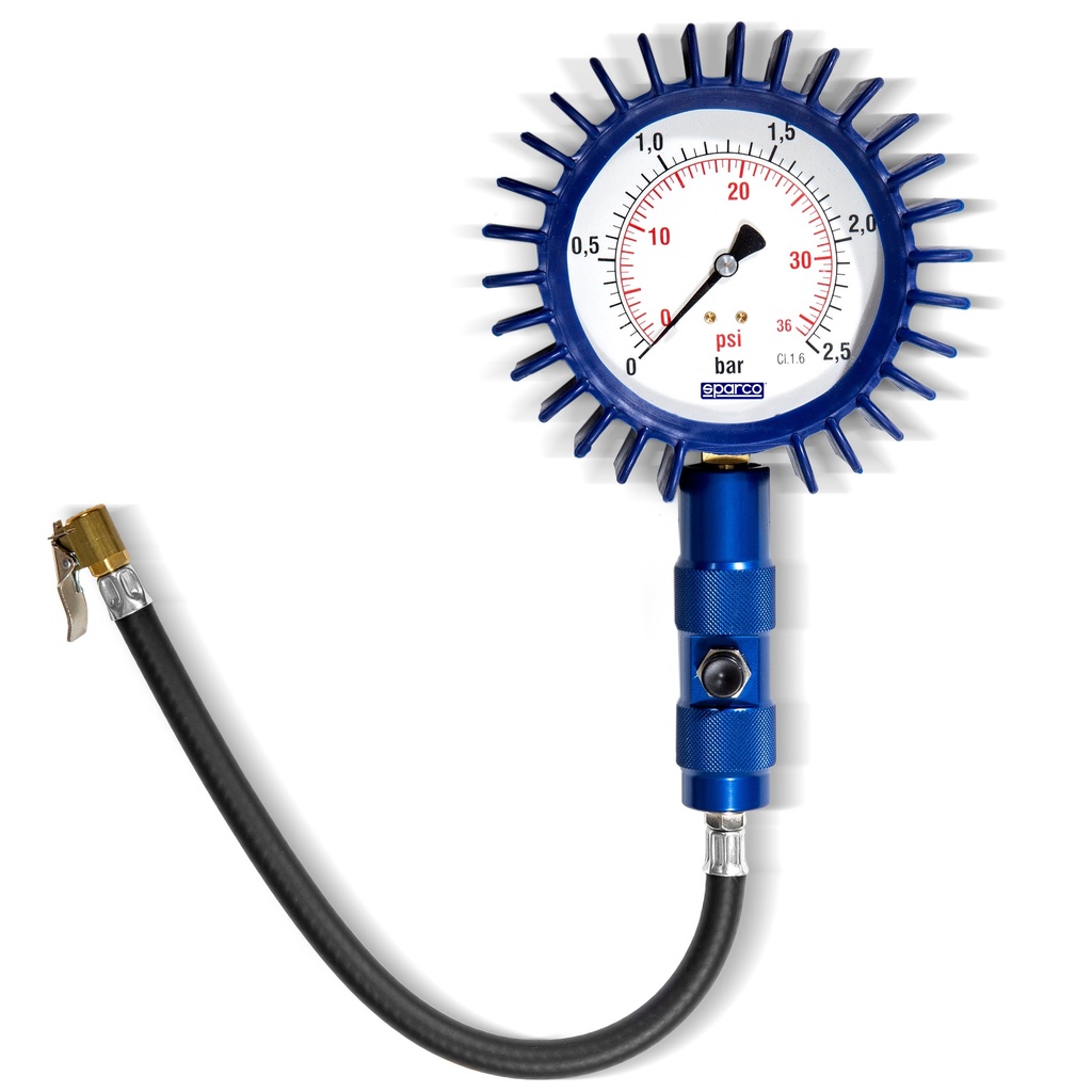 [SHW29410100A] Sparco Analogue Tyre Pressure Gauge - 4 Inch